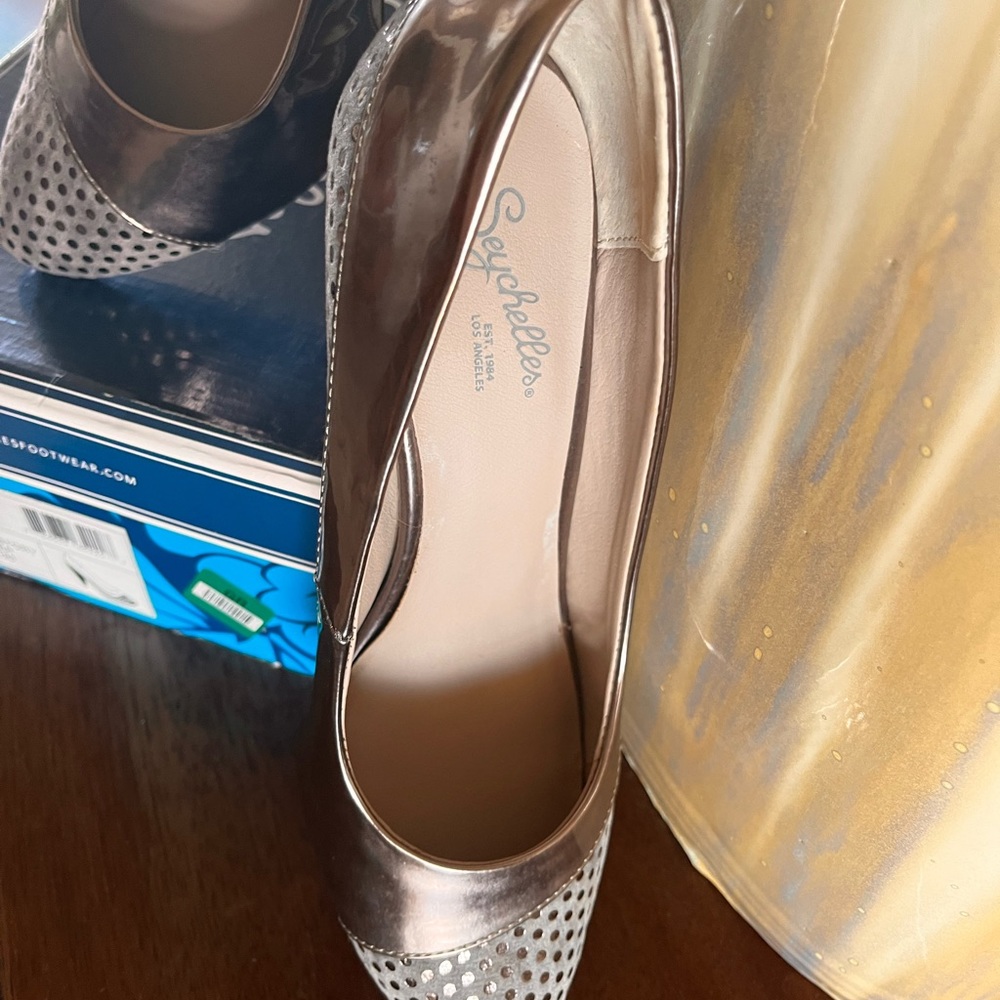 Seychelles Pumps heels pewter/rose/ color - Picture 3 of 10